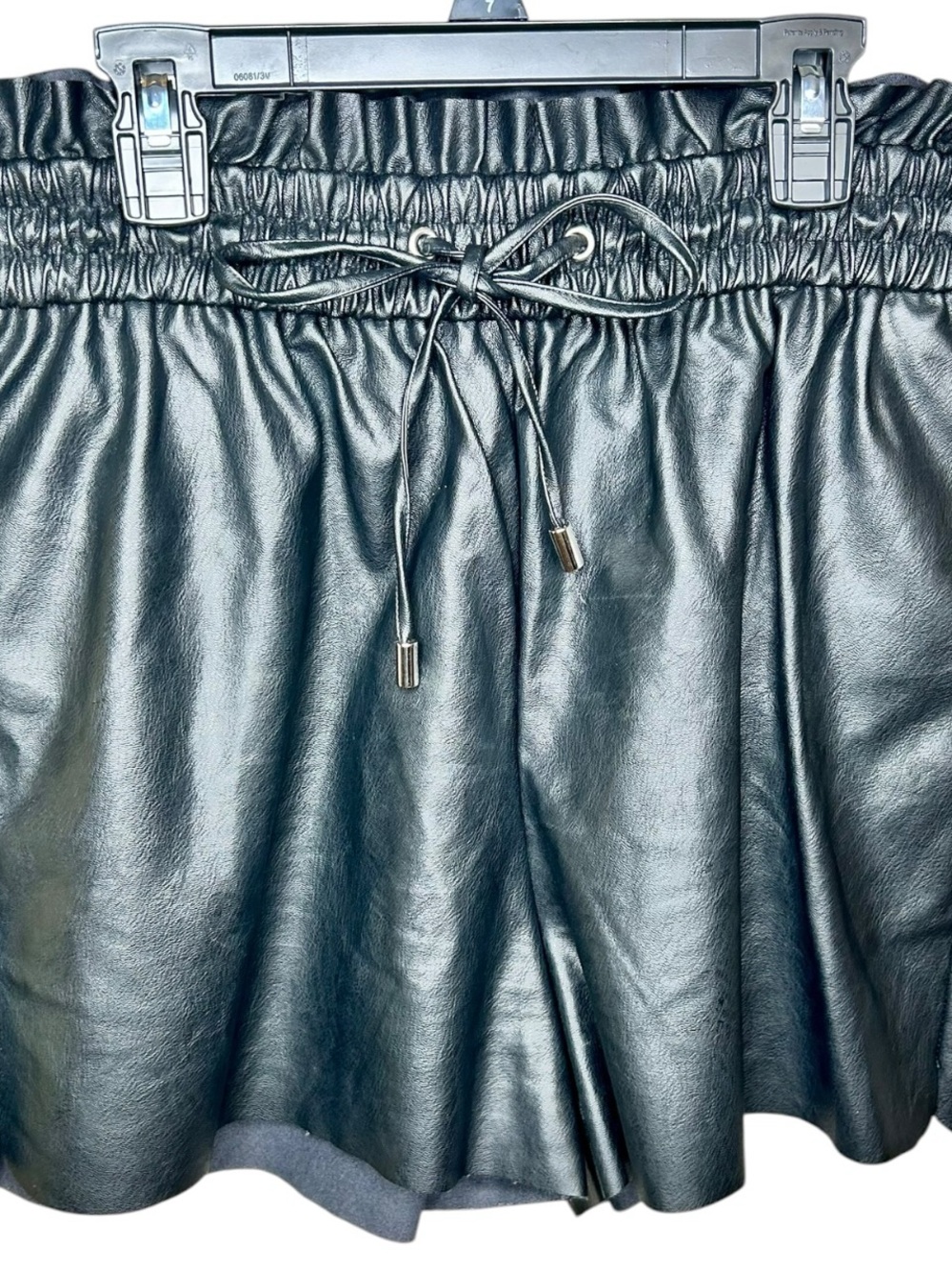 NWOT ZENANA Black faux leather shorts - Picture 4 of 9